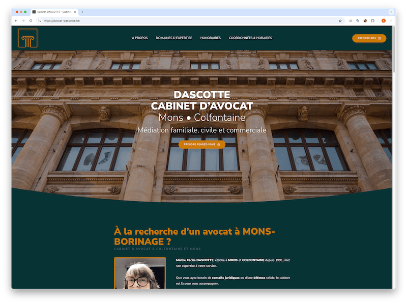 Exemple de réalisation site professionel pour profession libérale 09